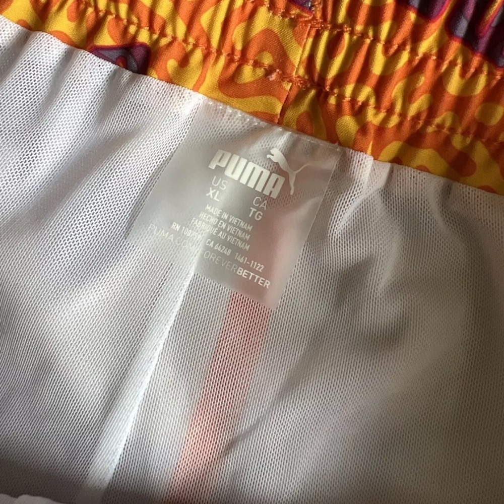 Puma No Fade Swim Trunk 7in Inseam Size XL Orange W/Logo Accent NEW $55 - Picture 11 of 11
